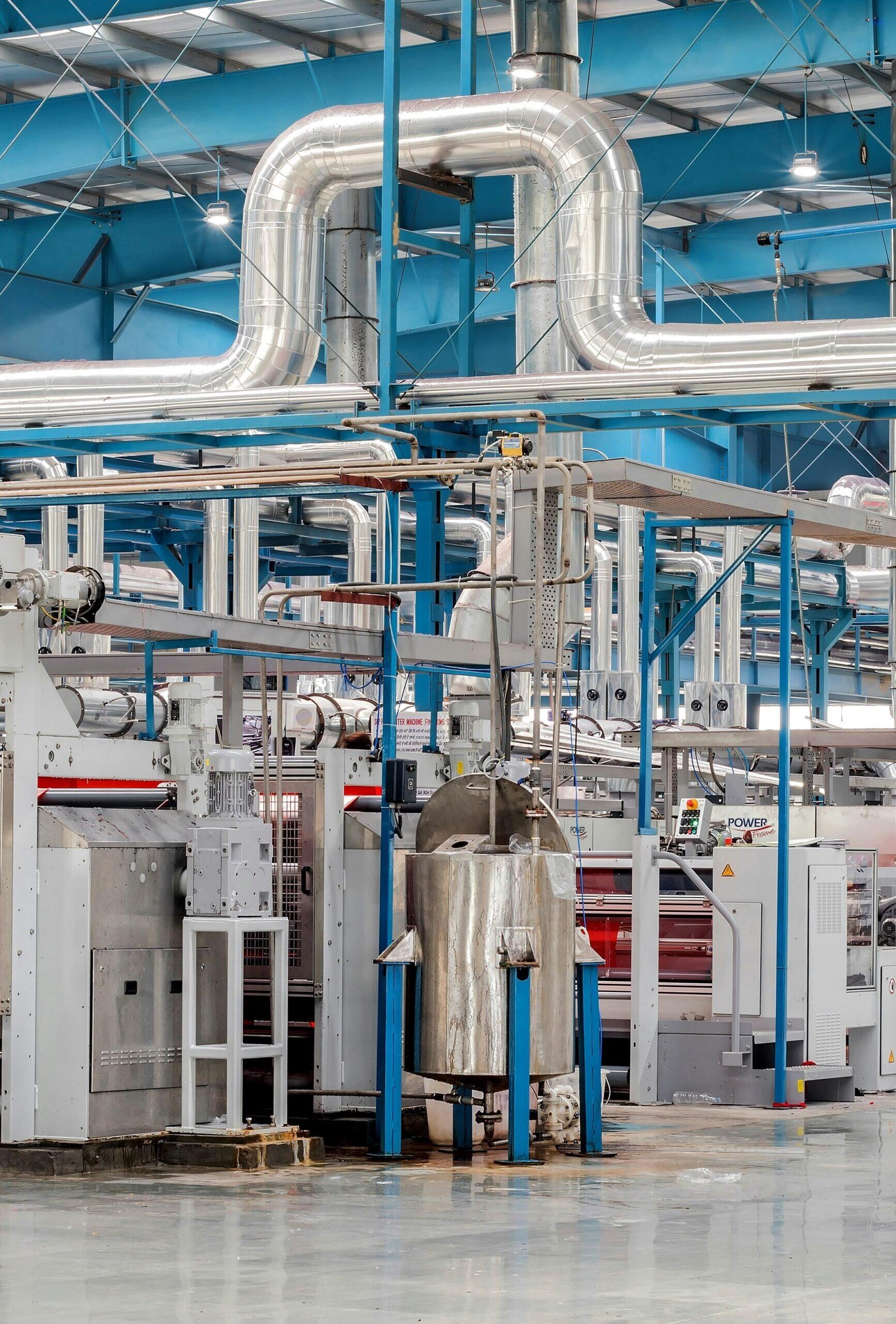 Industrial manufacturing facility with modern machinery and equipment